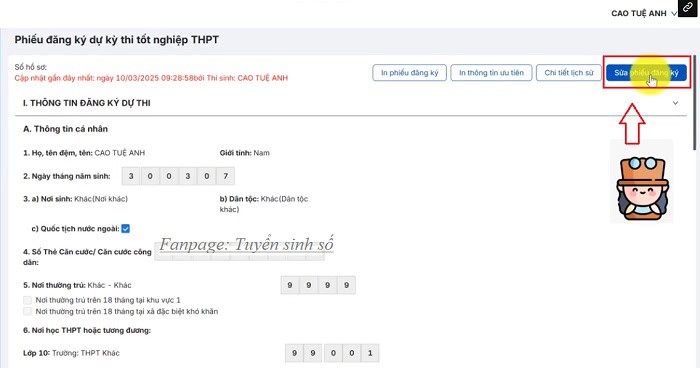 Đăng ký dự thi tốt nghiệp THPT 2025: Những lỗi sai và cách khắc phục 4 Nhan Sua phieu dang ky