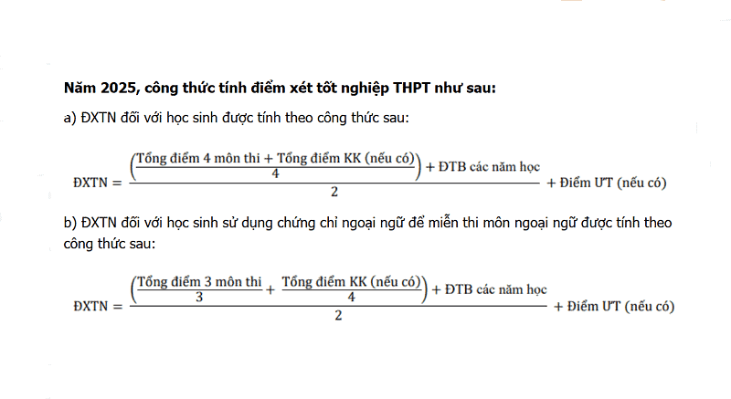 Cập nhật chi tiết đáp án thi tốt nghiệp THPT 2025 tất cả các môn 2 cong-thuc-tinh-diem-tot-nghiep-thpt-nam-2025