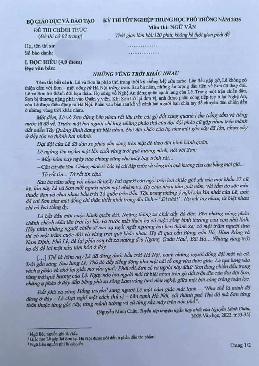 Gợi ý đáp án thi tốt nghiệp THPT môn Ngữ văn năm 2025 1 de-thi-tot-nghiep-thpt-2025-mon-ngu-van-1