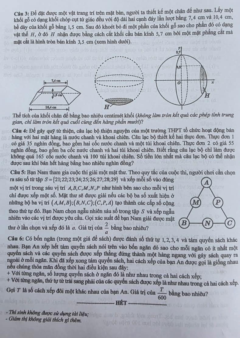 Đáp án thi tốt nghiệp THPT môn Toán năm 2025 - Giải mã độ khó 6 de-thi-tot-nghiep-THPT-mon-toan-nam-2025