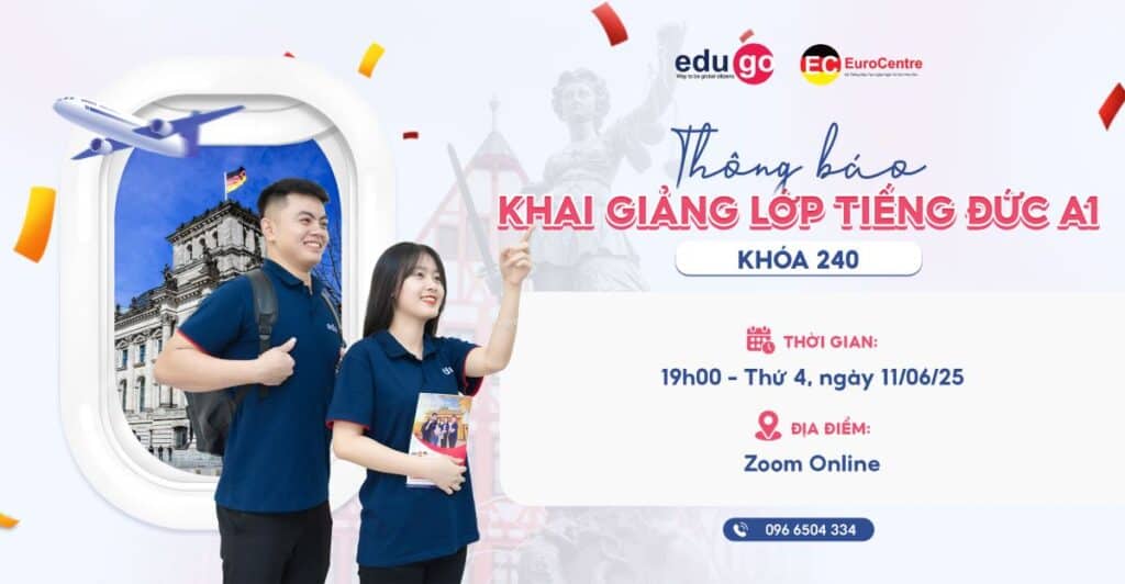 Thông báo khai giảng lớp tiếng Đức trình độ A1 K240 ngày 11/06 1 K240