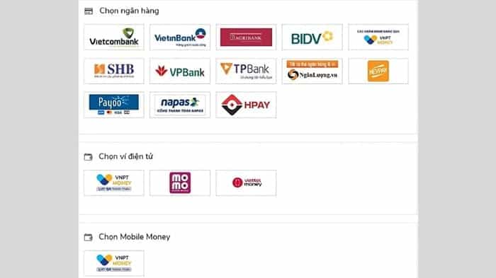 Cách nộp lệ phí nguyện vọng xét tuyển đại học 2025 qua ví điện tử, ngân hàng 4 Buoc 3