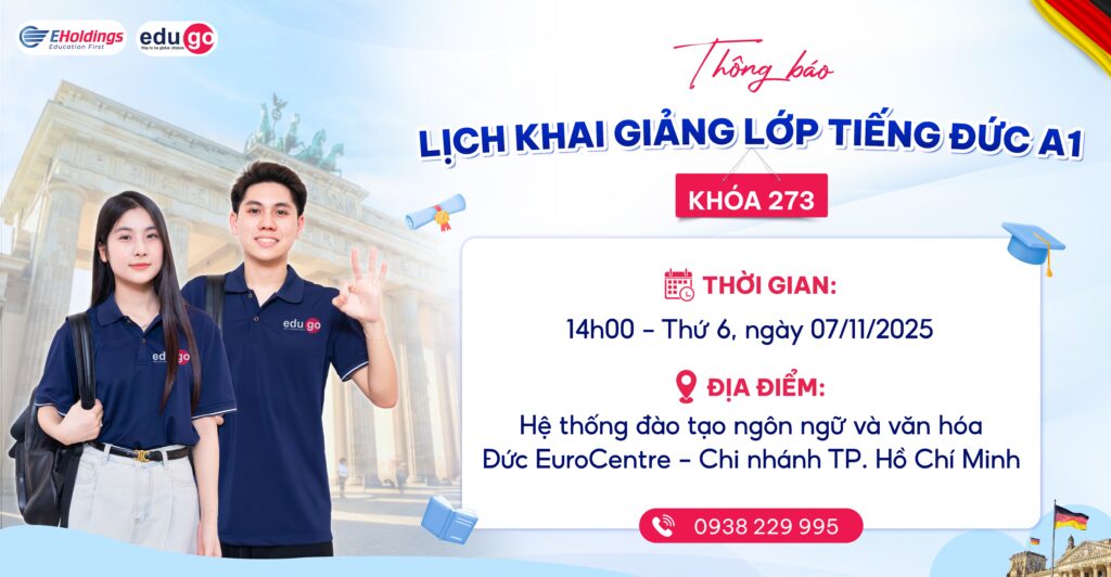 Thông báo khai giảng lớp tiếng Đức trình độ A1 K273 ngày 07/11 1 K273 HCM 1