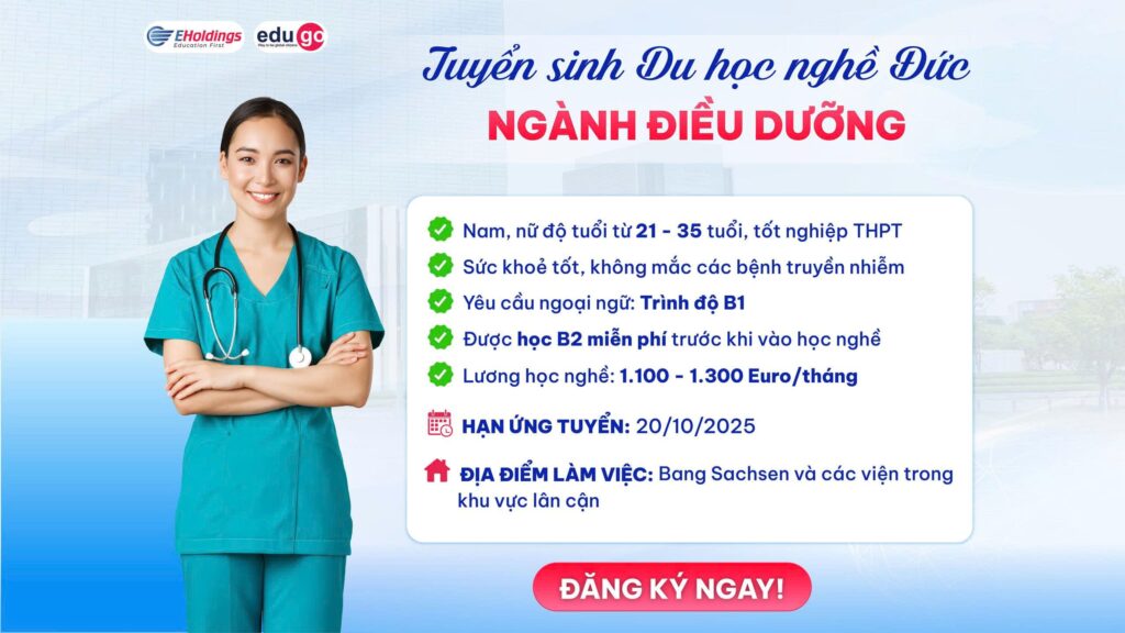 Thông báo tuyển sinh chương trình du học nghề Đức ngành Điều dưỡng làm việc tại Bang Sachsen, CHLB Đức 1 dd