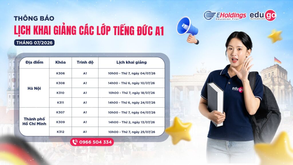 Thông báo khai giảng lớp tiếng Đức trình độ A1 K312 ngày 25/07 1 zleg 1